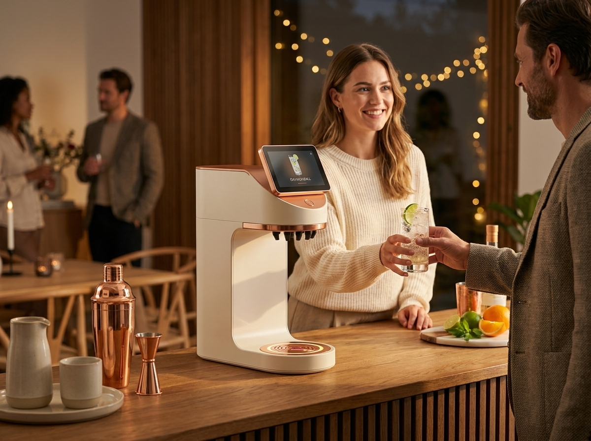 Vaert serverer gin-cocktail fra Mixaflow til fest