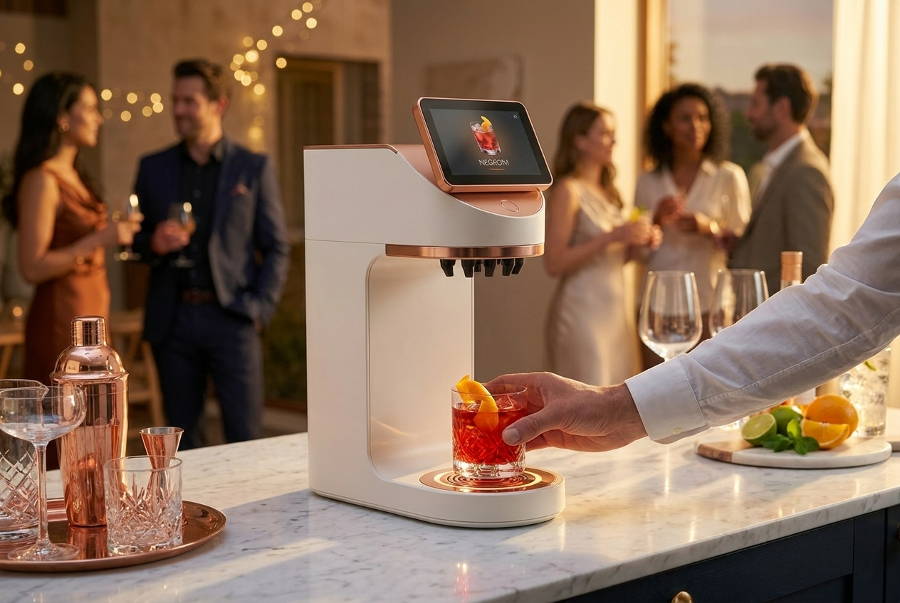 Mixaflow cocktailmaskine serverer Aperitivo-cocktail til fest